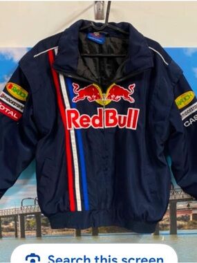 Kids F1 -RED BULL- Zip Up Racing Bomber Jacket Sz M
